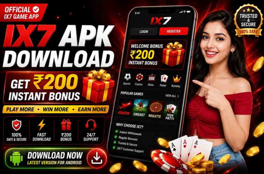 IX7 game app promotion with bonus